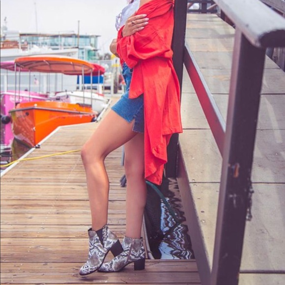 Snake Print Ankle Bootie - Picture 3 of 4